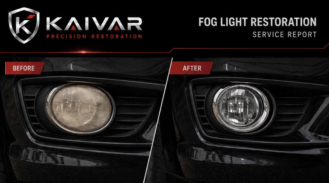 KAIVAR Fog Light Restoration before and after concept